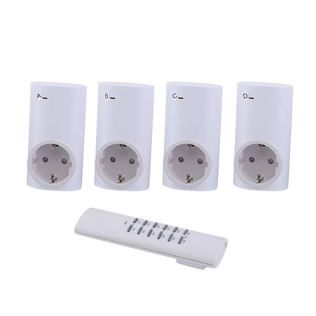 1 For 3/1 4 Wireless Remote Control Multiple Socket Smart Switch 433.92Mhz Standard Power Home Household Appliance |