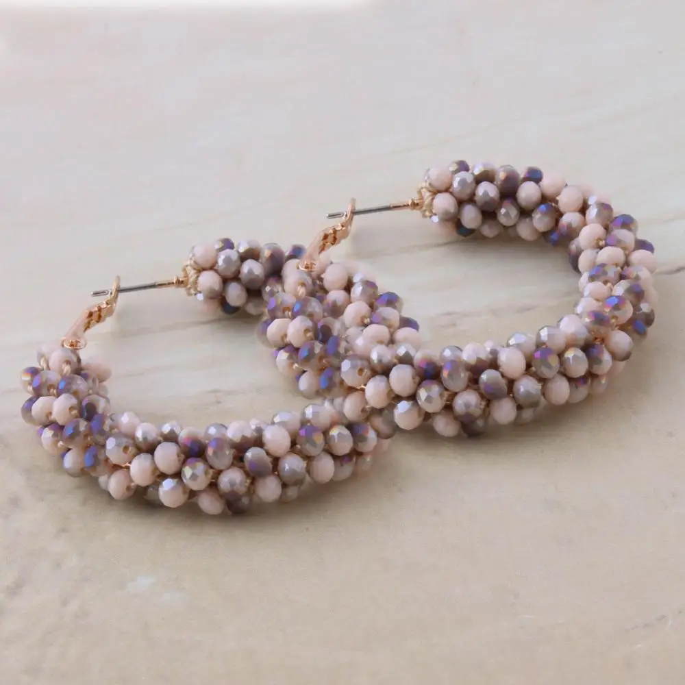 NeeFuWoFuDrop Серьги Висячие богемные хрустальные oorbellen Стразы посылка длинные brinco Шарм бахрома ювелирные серьги оптом - Окраска металла: 16