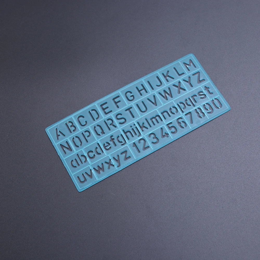 

4 Sets English Letter Digital Template Ruler Diy Template Ruler for Art Crafts