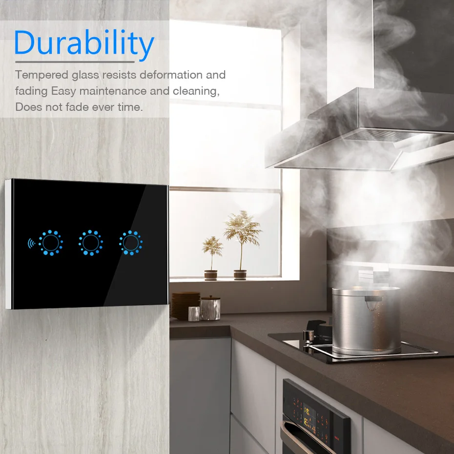 

Energy-saving WIFI APP Remote/Touch Switch US Standard 90-250V AC Intelligence Timing Work with Alexa Google Home Control Switch