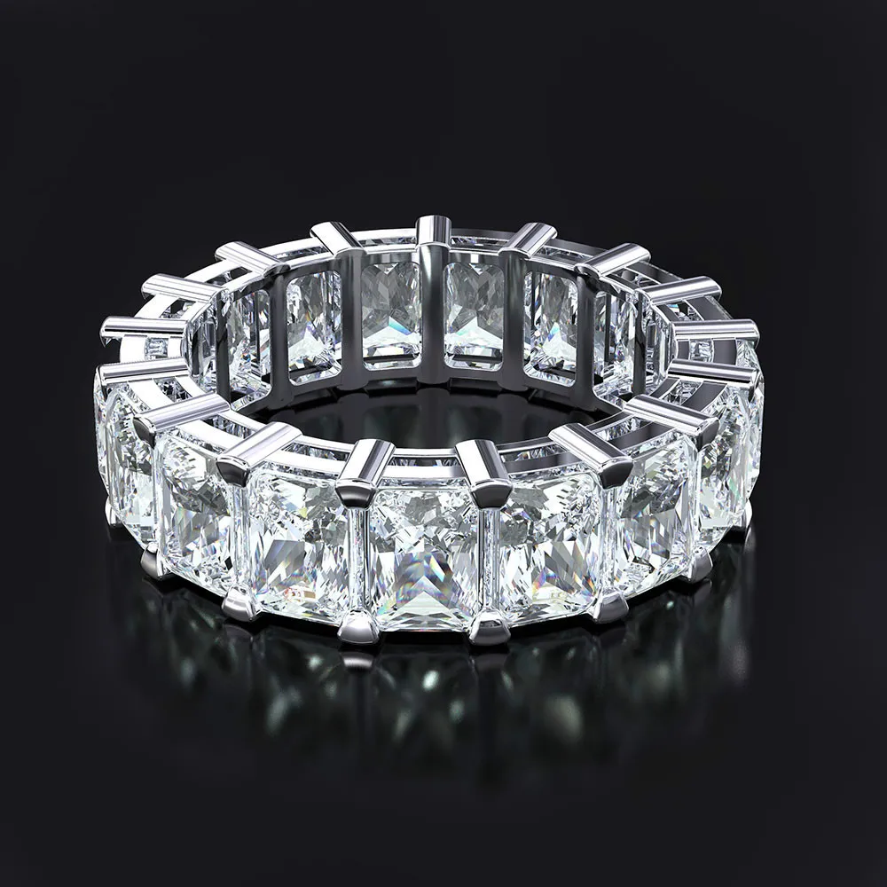 

choucong Career Bridal Anniversary ring zircon crystal 925 silver Wedding band Rings For Women bijoux Gift