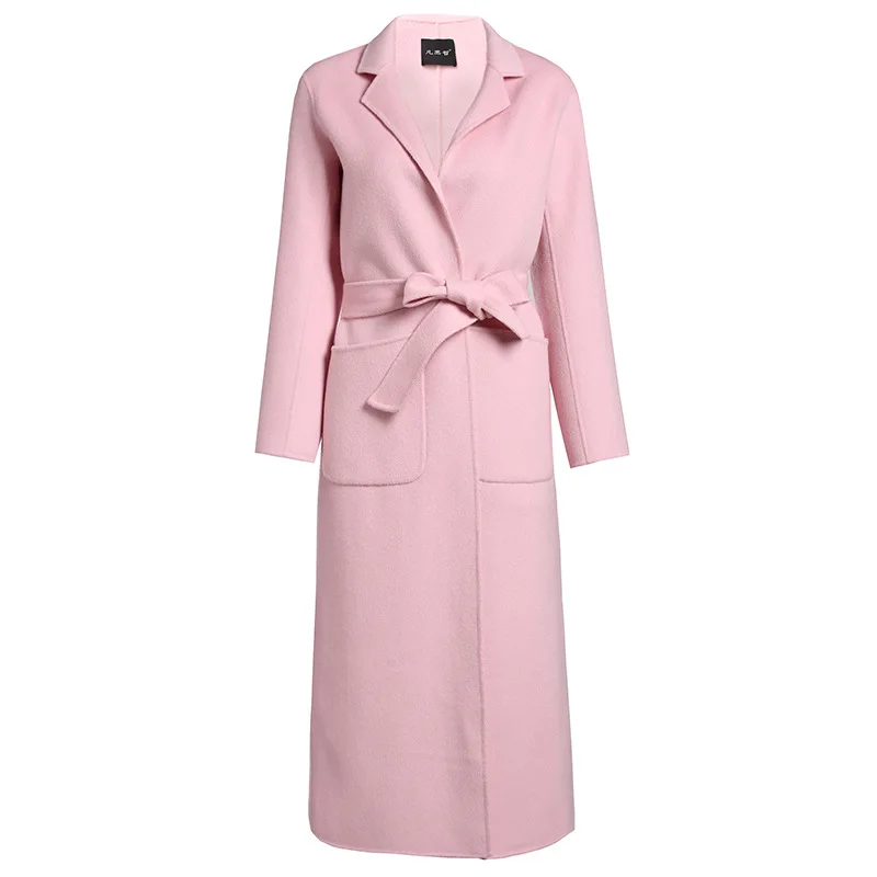 

Coat Women Winter 2020 Womens Coats High Quality Double-sided Cashmere Korea style Woolen Long Wool Coat Women