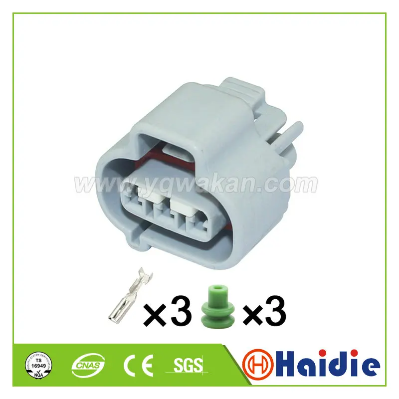 

Free shipping 2sets 3pin female housing waterproof plug auto wiring harness cable connector 90980-11145