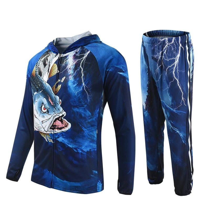 

Outdoor Fishing Jersey Men Long Sleeve Hoodie Suit Breathable Carp Fishing Clothing Hoodie Coat Quick Dry Anti-UV Fishing Shirts