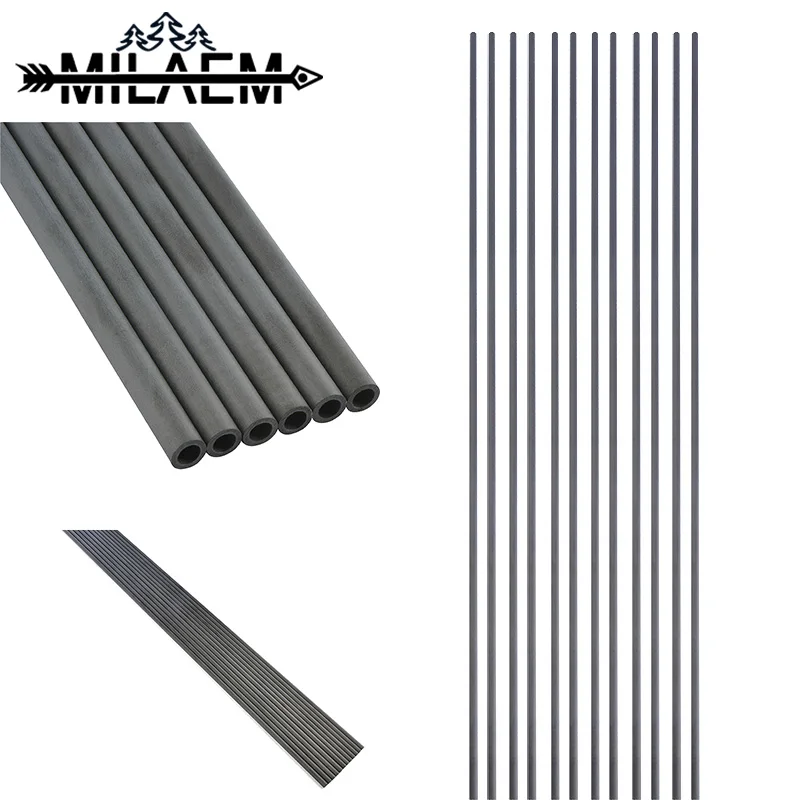 

10 PCS Archery 24T Pure Carbon Arrow Shaft ID4.2/6.2mm 300/350 Spine Arrow Shaft for Compound Bow Shooting Hunting Accessories