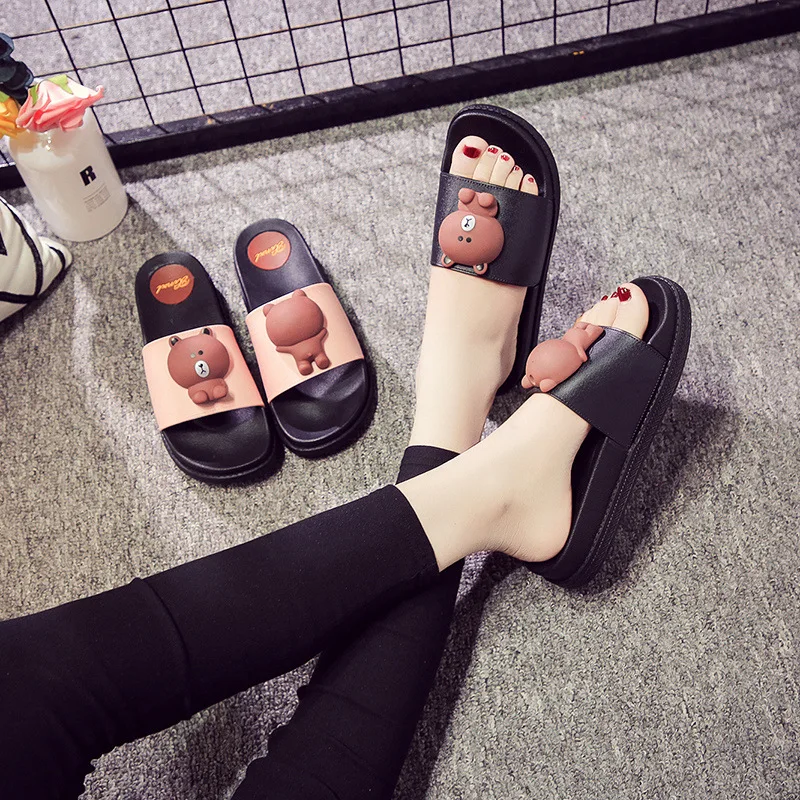 Забавные тапочки Женские домашние Вьетнамки Zapatillas de mujer Pantofle damskie Домашние с