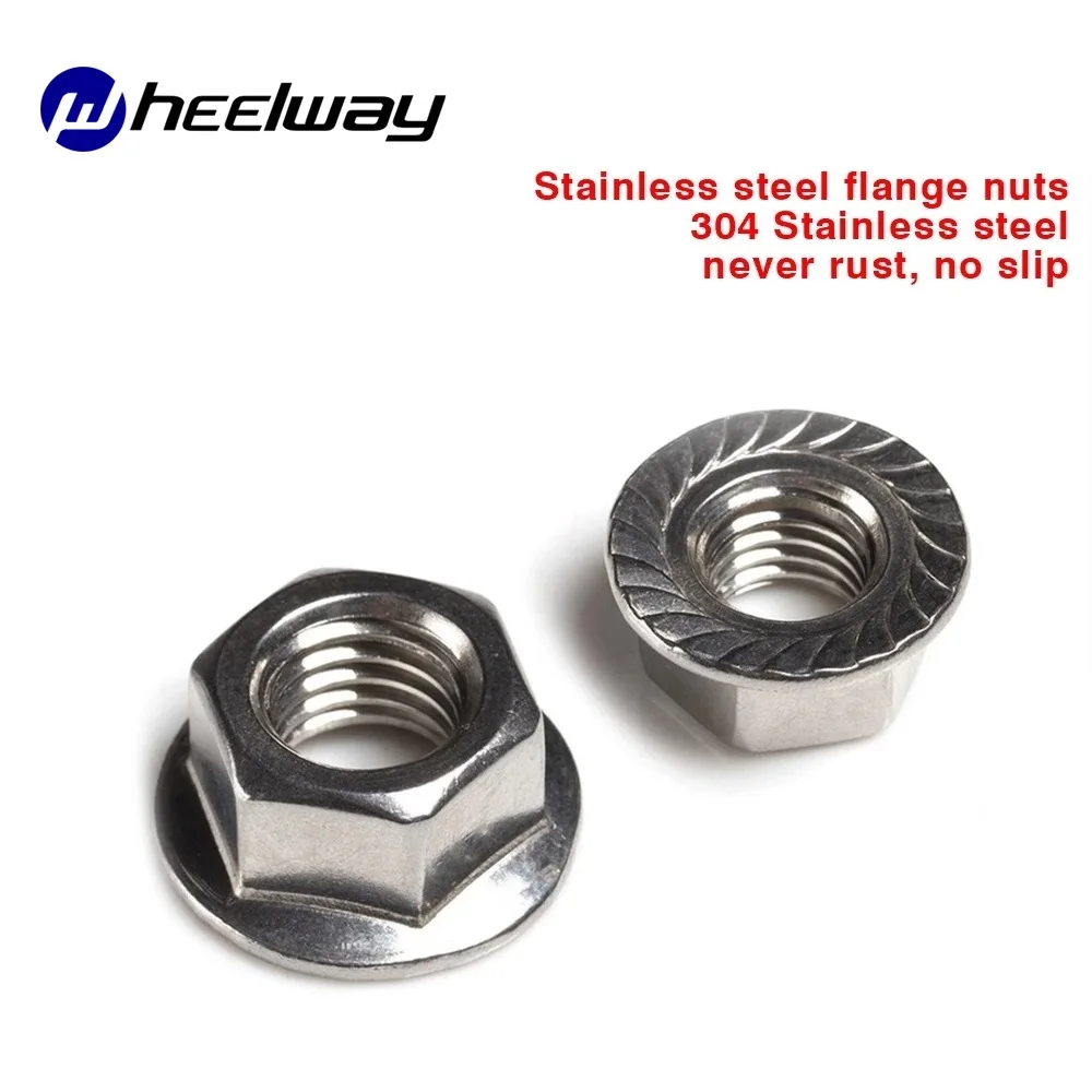 

10PCS a lot M6 M8 M10 M12 Screws Metric Nuts mi M365 qicycle scooter accessories Hex Nut Flange Modified Repair tool
