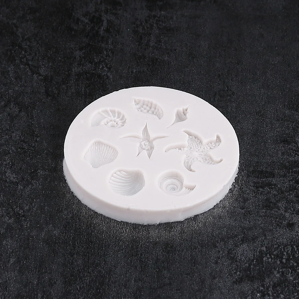 Cake Silicone Mold Sea Shell Starfish Conch Ocean 3D Chocolate Fondant Soap Resin Mould Decorating Tools |