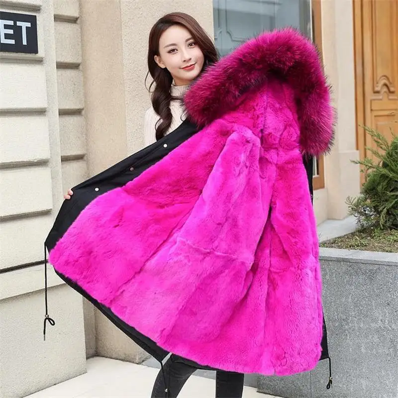 Специальное предложение! Новинка 2020 зимнее меховое пальто для женщин теплое