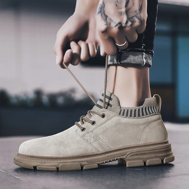 

Ocio Men Casual Boots Outdoor Footwear Shoes Man Fashion Leather Leisure Mens Slip On Zapatos Casuales Para Hombre Sport