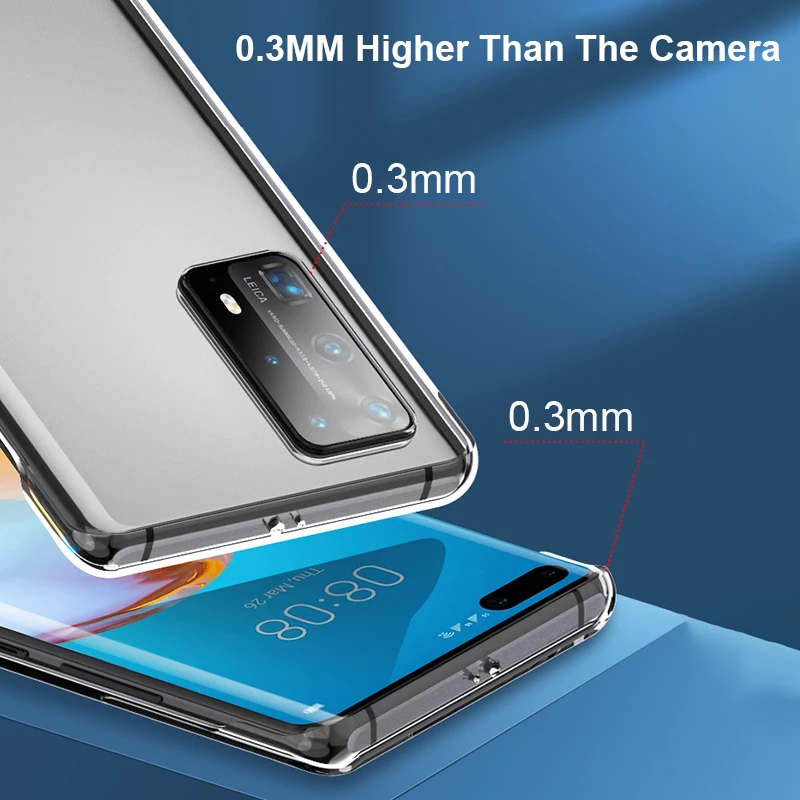 frameless transparent case for huawei p smart z y9s y9 prime 2019 p20 p30 lite p40 pro plus mate 20x cover hard pc phone case free global shipping