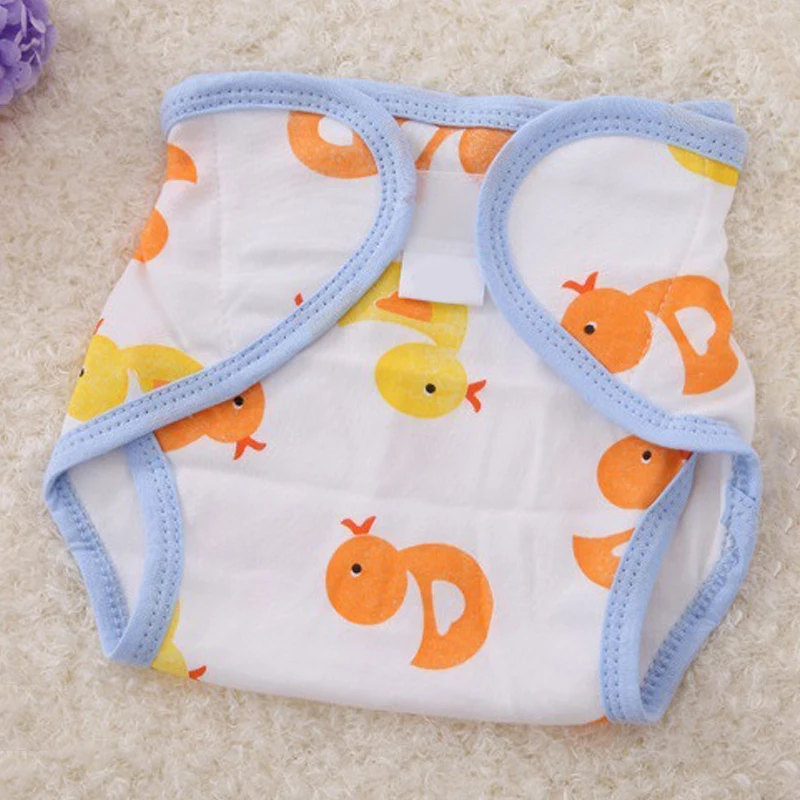 

Toddler Baby Cartoon Print Cloth Diapers 2021 New Fashion Infant Girls Boys Reusable Diapers Panties Bebes Cotton Soft Underwear