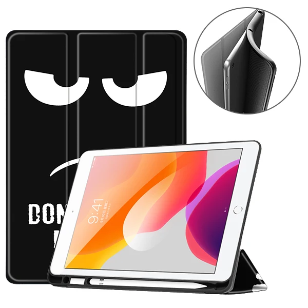 19IPAD102 SYBC DYJ Чехол для планшета для ipad 10,2 Чехол-книжка для Apple ipad 7 7 10," A2200 A2198 A2197 защитный чехол с держателем для ручки - Цвет: 19IPAD102 SYBC DYJ