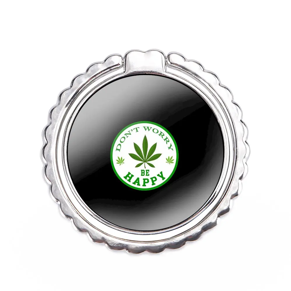 Кольцо-держатель для мобильного телефона с изображением Листьев Марихуаны 420