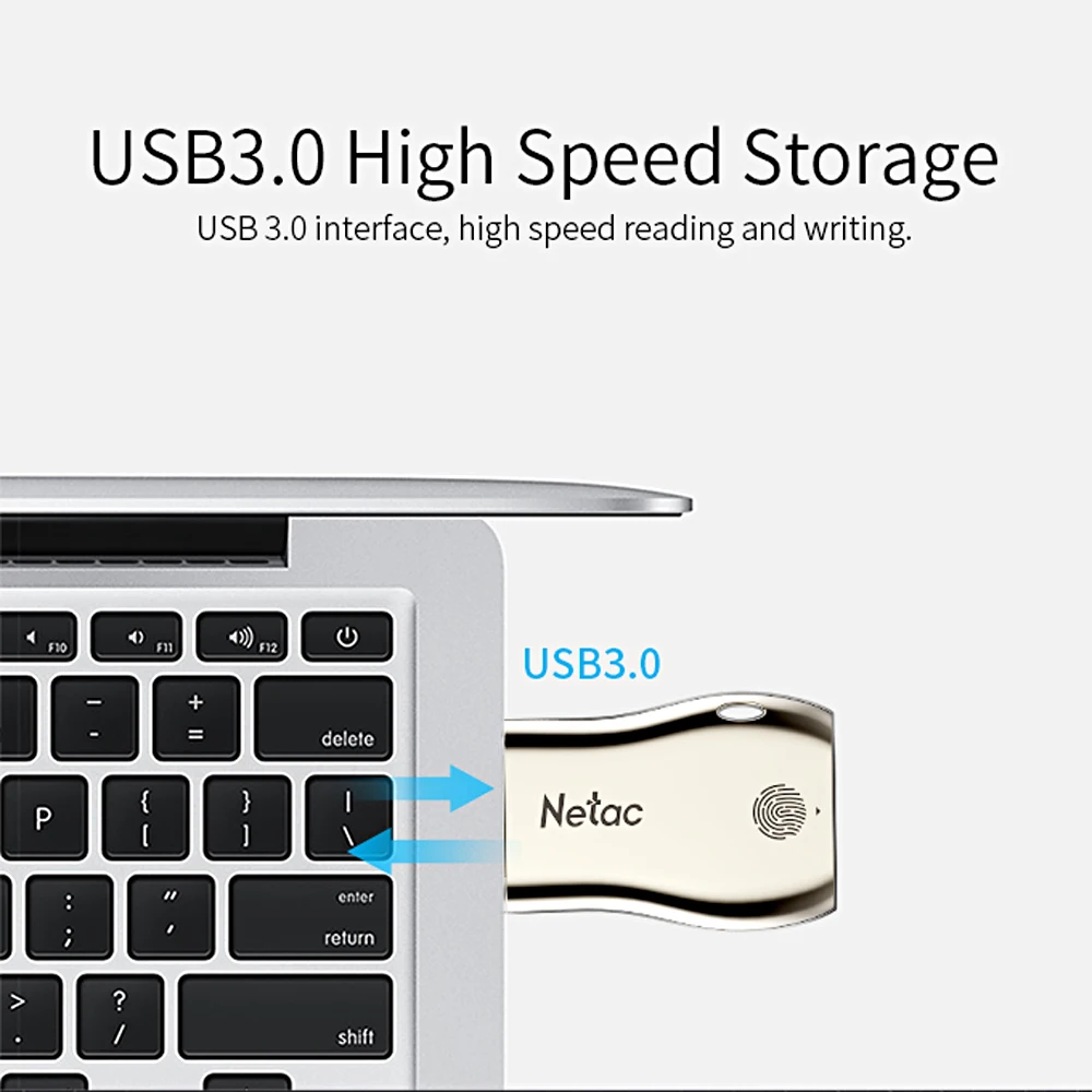 Netac U628 шифрование отпечатков пальцев USB3.0 флэш накопитель USB 3 0 32 Гб 64 U диск Флешка