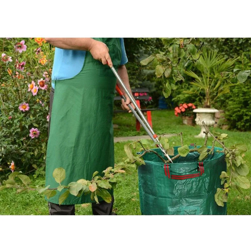 

272L Garden Waste Bag Reuseable Leaf Grass Lawn Pool Gardening Bags