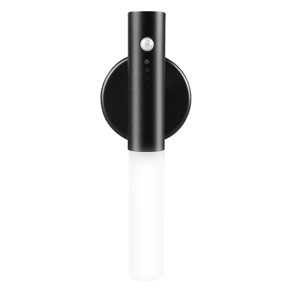 

Black LED Infrared Sensor Photosensitive Sensor Night Light Wireless USB Rechargeable Night Lamp For Bedside Wardrobe Wall Lamp