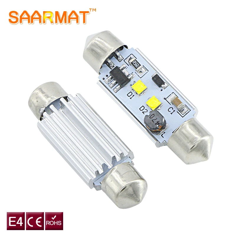 2x C5W C10W светодиодный автомобиль 36 мм с чипами Cree для Volkswagen VW Golf 4 5 Passat 3B 3BG 3C CC Polo 9N T5