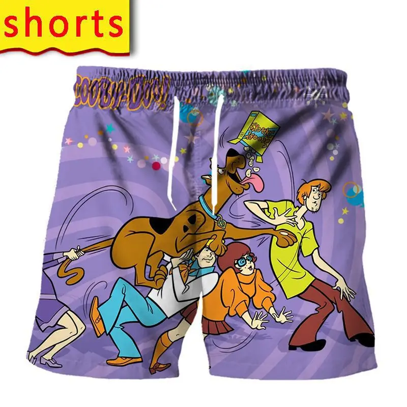 

scooby doo shorts casual sport 3d print streetwear men women oversized fashion harajuku clothing anime summer running sweatpants