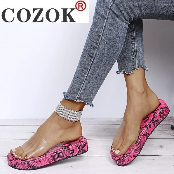 

JUNSRM Sexy ladies flat slippers jelly slippers PVC transparent strap female open toe causal slippers outdoor ladies beach shoes