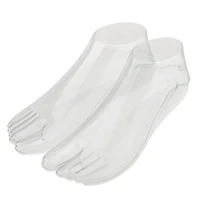 promotion 1pair female feet mannequin thong style foot model for sandal shoe sock jewelries display clear