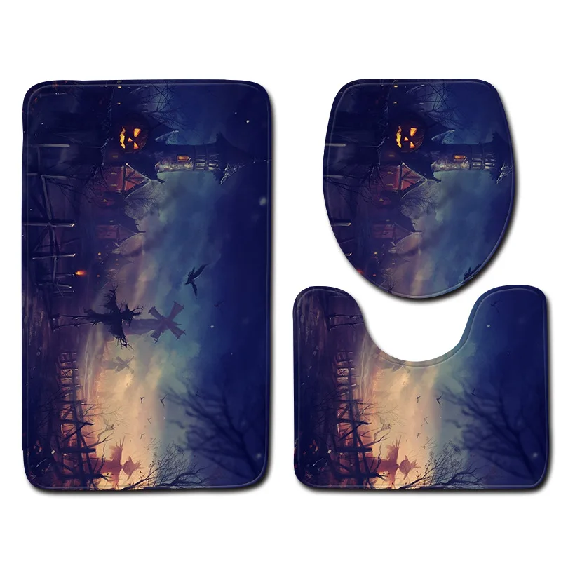 Zeegle Хэллоуин коврик для ванной комнаты сиденье унитаза крышка Ванная комната