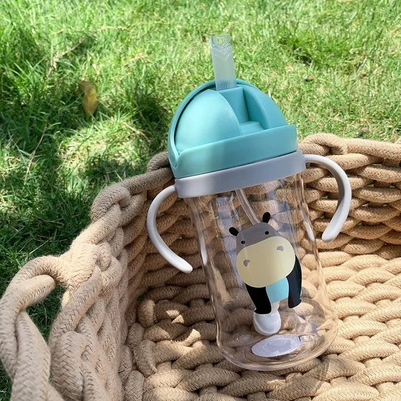 Детская бутылочка для кормления чашка 420 мл Бутылочка с ручкой обучения питьевой