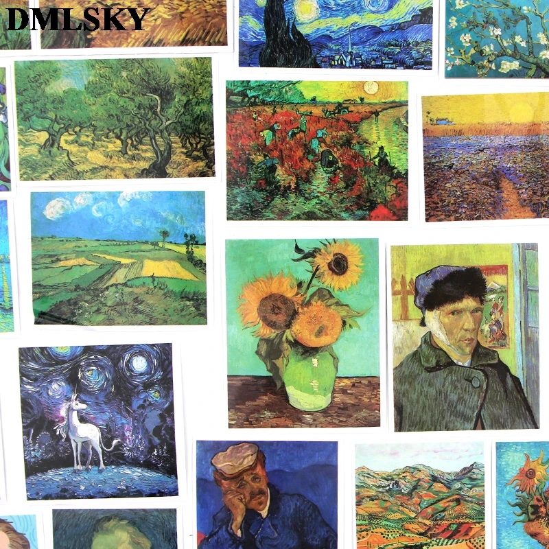 36 шт./компл. DMLSKY Винсента Ван Гога живопись ПВХ Скрапбукинг для автомобиля Чемодан Ноутбук наклейка для спальни дома для художественного оформления ногтей, ручная работа M3988