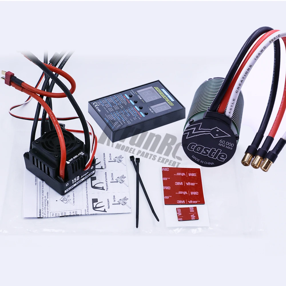 Замок 1515 42 мм диаметрально бесщеточный 2200kV мотор-монстр+ WP-8BL 150 RTR водонепроницаемый бесщеточный 150A ESC+ светодиодный программирование для 1/8 rc автомобиль внедорожный грузовик багги XRAY LOSI HSP HPI
