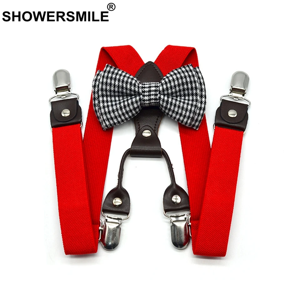SHOWERSMILE Детские дизайнерские подтяжки для детей комплект подтяжек бантиков
