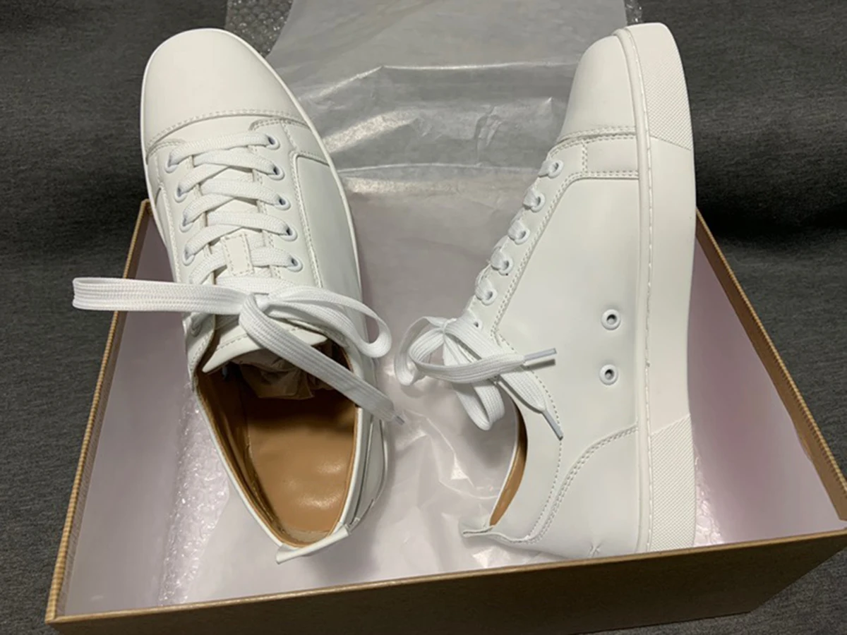 

Top Mens red bottoms shoes wholesale cheap real leather comfortable casual fashion women white pairs ace luxury sneakers