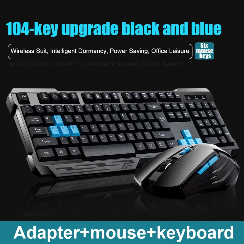 

Keyboard Mouse Combos Waterproof Multimedia 2.4GHz Wireless Gaming Keyboard USB Cordless Mous VDX99