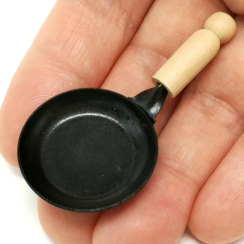 

Miniature Food Scene Model House Accessories Mini Frying Pan D3N8 N2H5