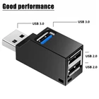 USB 3,0 концентратор адаптер удлинитель USB 2,0 концентратор USB 3,0 2,0 3 порта мини-сплиттер для компьютера ноутбука настольного ПК мыши клавиатуры U-диска
