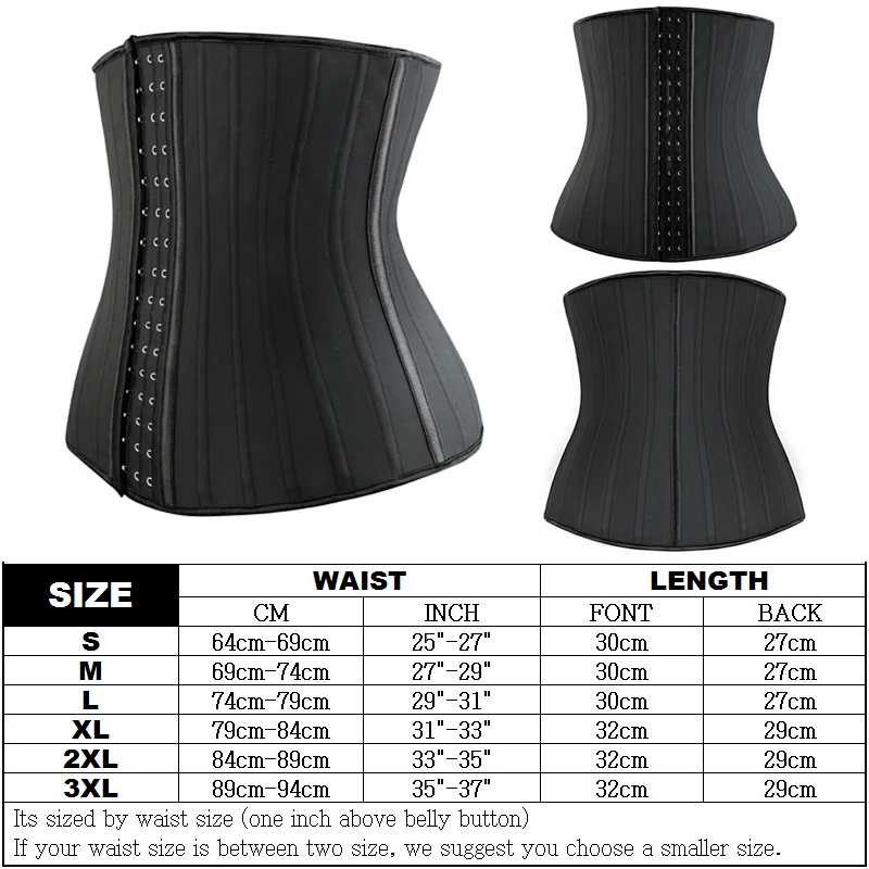 

Waist Trainer Abdomen Reducing Girdle 25 Steel Bones Tummy Slimming Shapewear Modeling Belt Body Shaper Weight Loss Corset