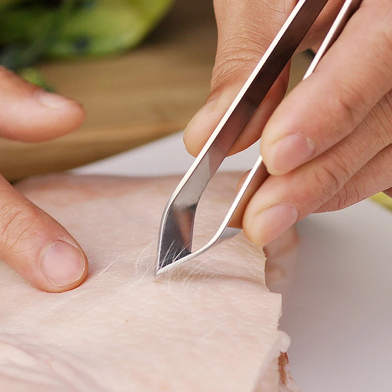 

Kitchen Gadgets1 PC Stainless Steel Fish Bone Tweezers Pincer Clip Puller Remover Tongs Fish Bone Plucking Clamp Kitchen Tools
