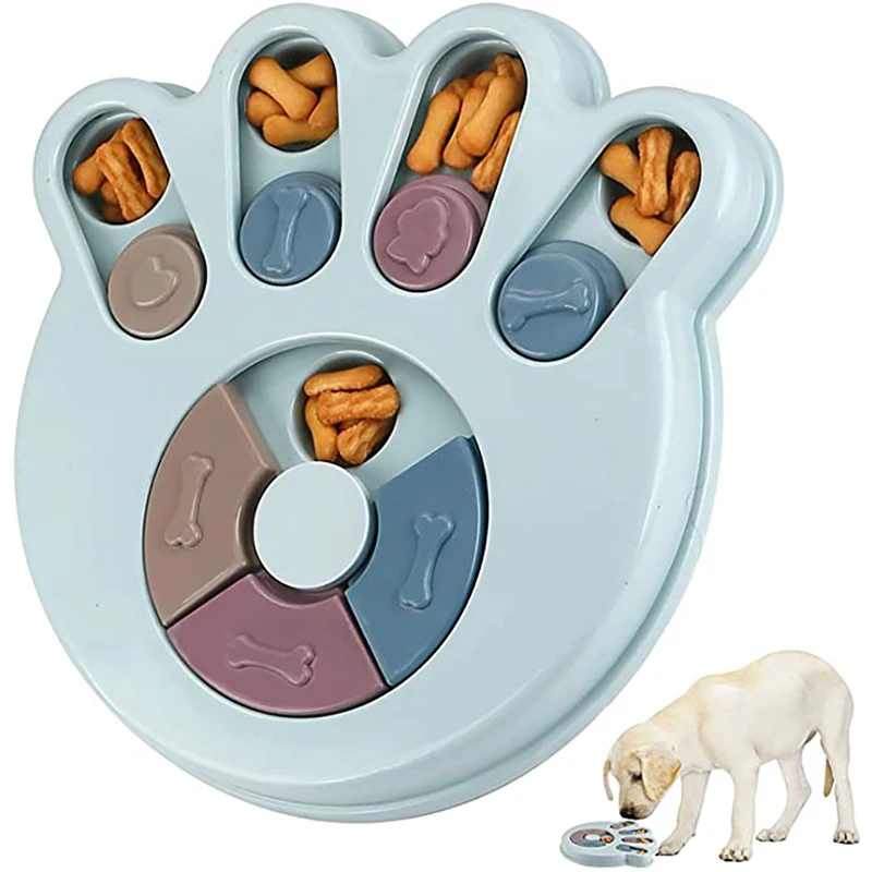 

Dog Puzzle Feeder Treat Toys Interactive Stimulation Dog Toys Non-Slip Slow Feeder Plate Toy for Dog Cat Pet Hide Seek Food Toy