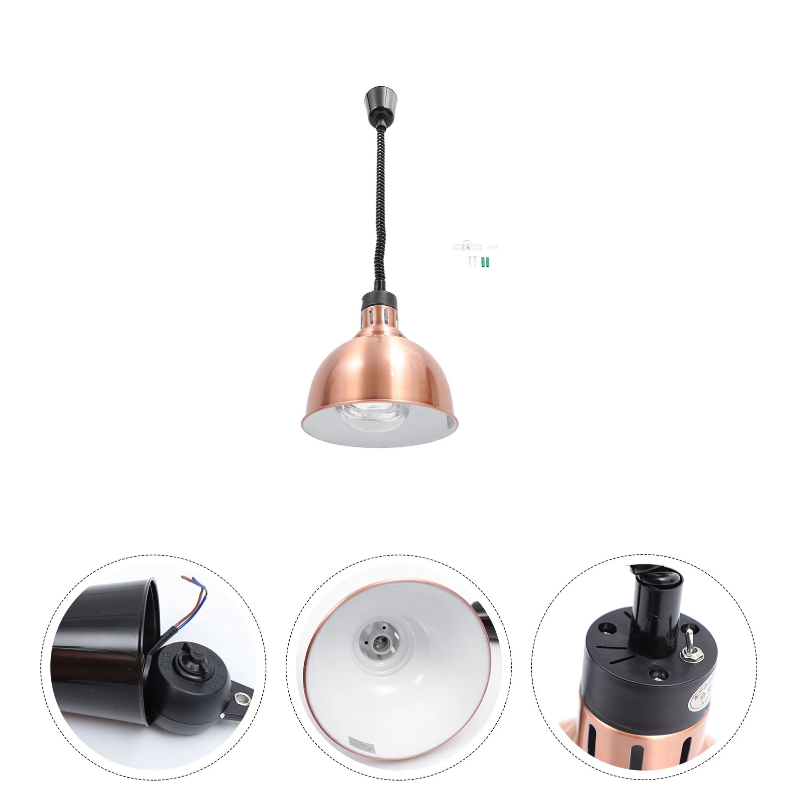 

Подвесной светильник в форме буфета, одноголовочная лампа для подогрева еды (бронза), 1 комплект