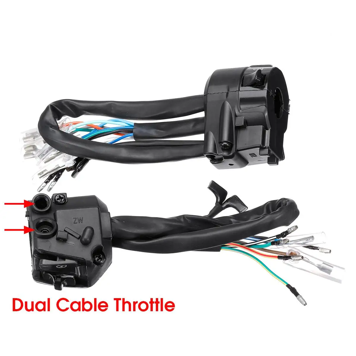 12V Electrical Start Switch Double Throttle Universal 7/8" Motorcycle Handlebar Control Switches Horn Turn Signal Headlight |