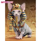 GATYZTORY 5D алмазов картина Египет Cat Алмазная вышивка полная квадратная Алмазная мозаика, алмазная Вышивка крестом домашние украшения с животными