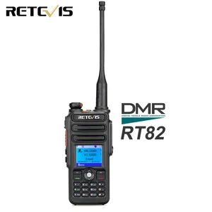 Двухдиапазонная DMR Retevis RT82 GPS цифровая рация 5 Вт VHF UHF DMR IP67 водонепроницаемая любительская радиостанция трансивер + кабель