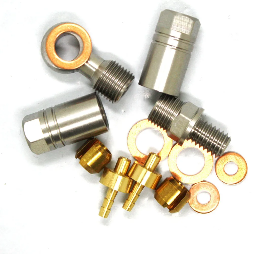 

Bike Bicycle Hydraulic Brake Hose Adapters Olive Connecter Insert Set For Hope Brake Lever + Calipers Metal Bicycle Parts Access