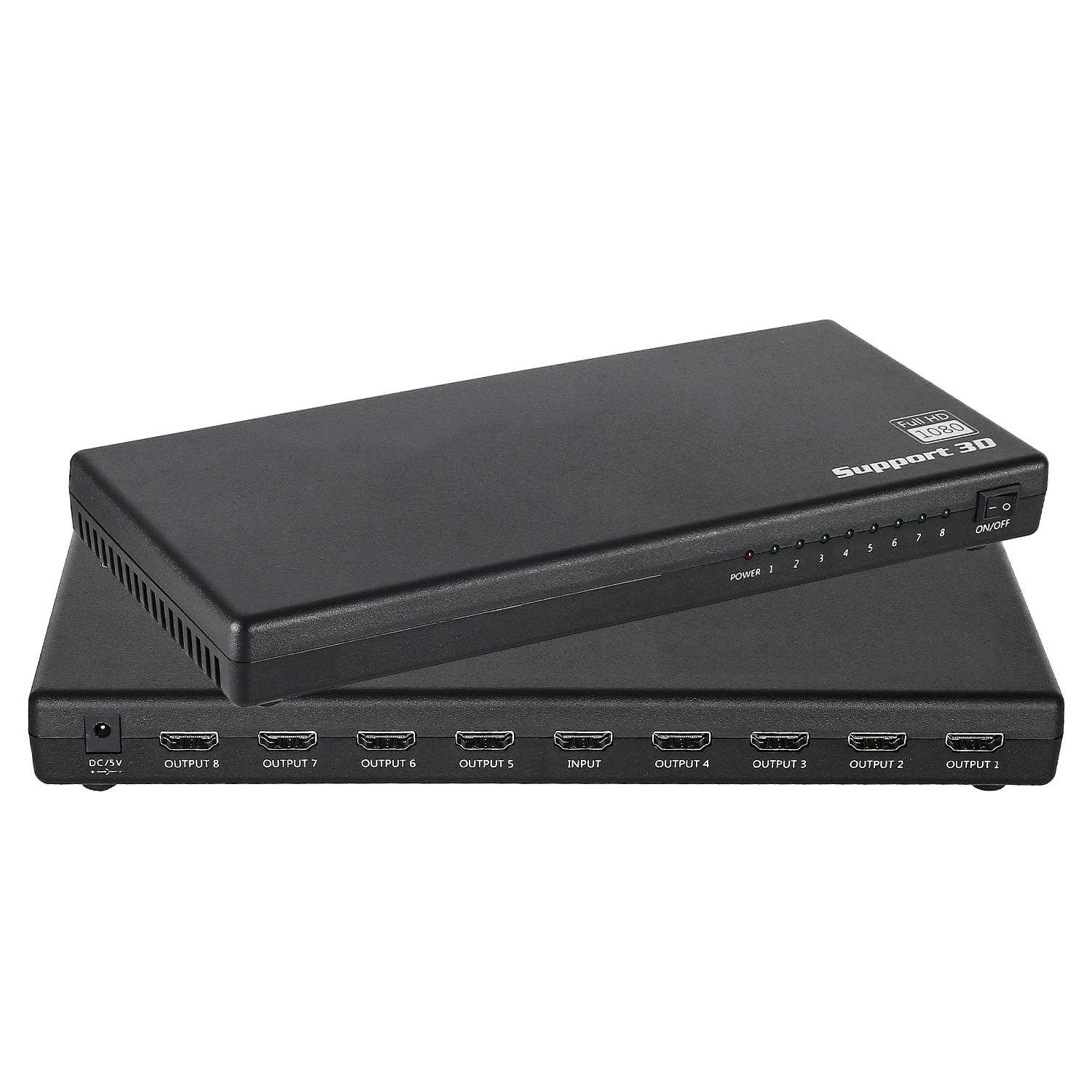 1080 P 3D мини 8 Порты и разъёмы HDMI Splitter Switcher 1x8 1 в из распределитель hdmi сплиттер для HDTV