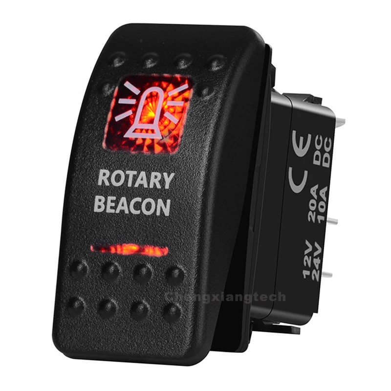 Поворотный маячок автомобильный лодочный тумблер SPST с переключателем красный