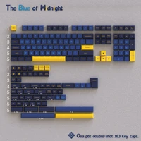 osa keycap midnight blue pbt material two color injection molding process ergonomic mechanical keyboard can be applied