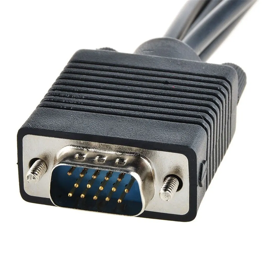 Высокое качество Черный Белый ПК VGA SVGA к S Video 3 RCA композитный HD AV ТВ выход адаптер