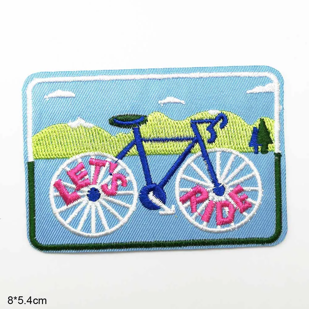 Нашивки на велосипед для спорта открытом воздухе байкерские нашивки с вышивкой