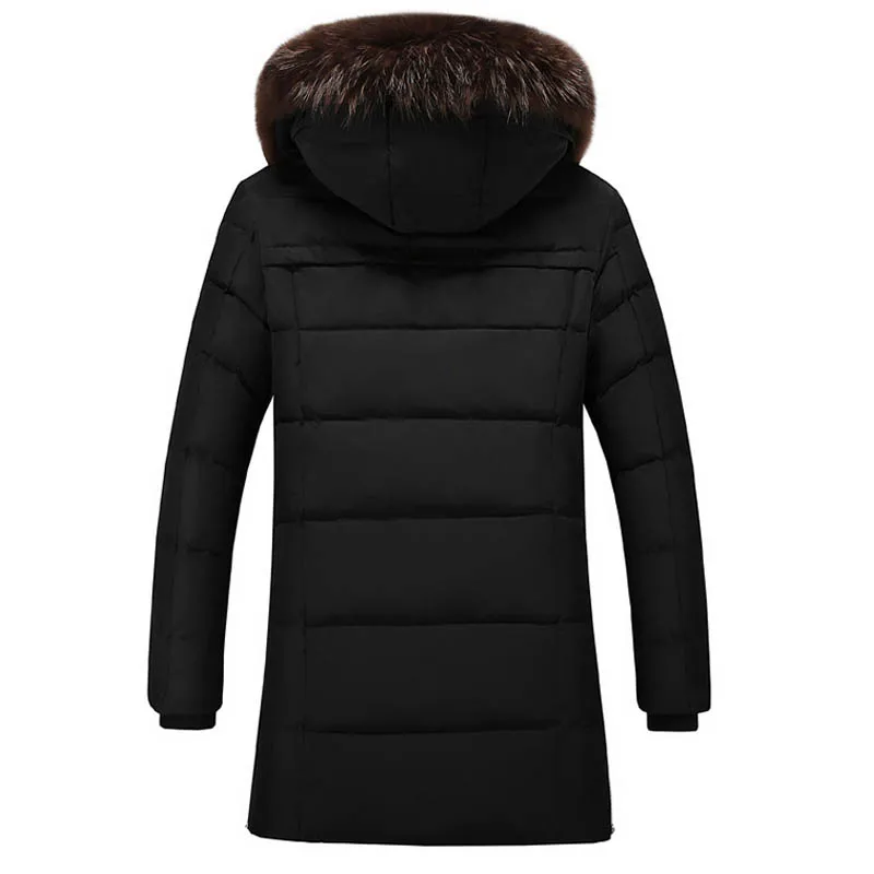

New Winter Jacket Men Parkas Hooded Collar With Fur Windbreaker Mid-long Parkas Coat Men Plus Size M-4XL Keep Warm Men Clothing