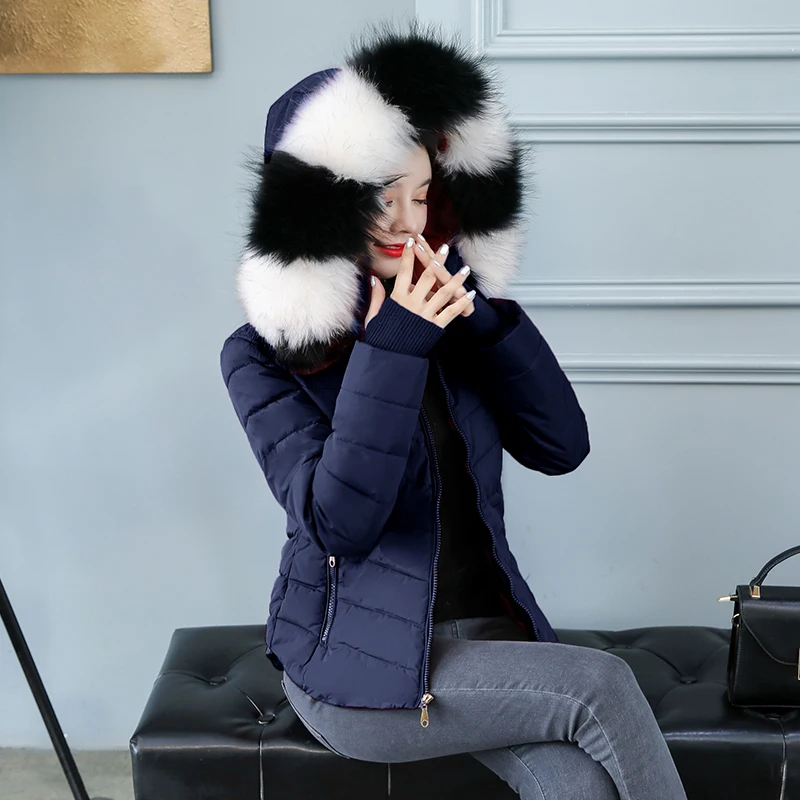 Новинка 2019 зимняя куртка Женская парка с капюшоном из искусственного меха пальто