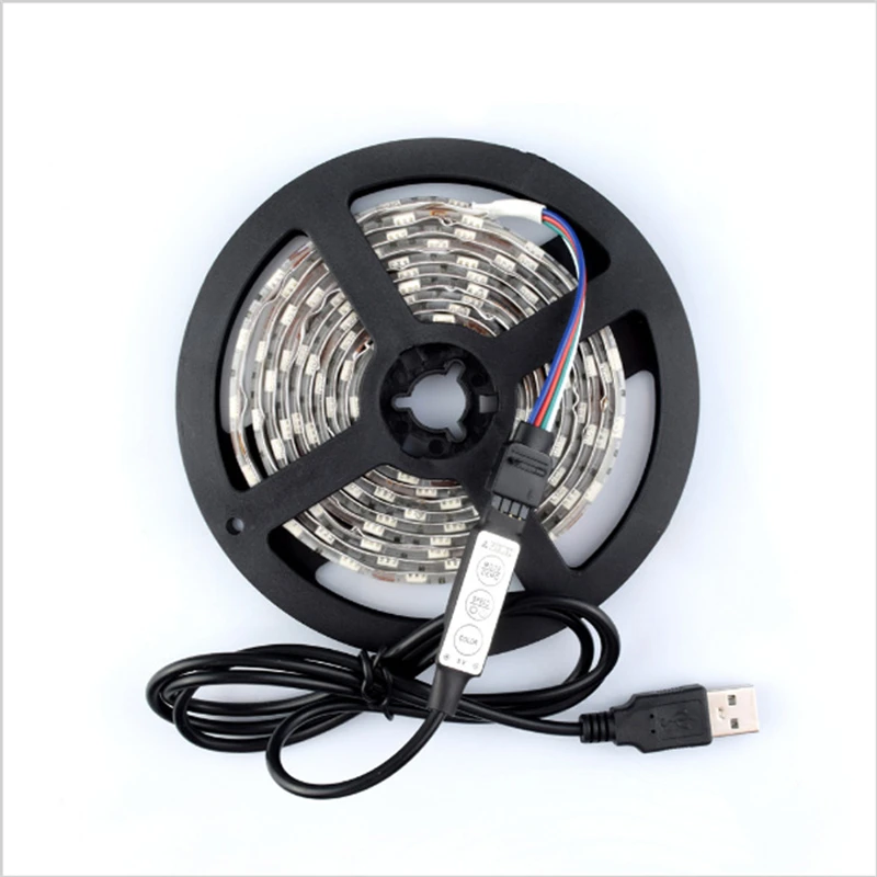 Горячая USB Светодиодная лента 5050SMD DC5V гибкий светодиодный водонепроницаемый фонарь с 15 м HD tv настольный компьютерный экран подсветка поляризованный свет